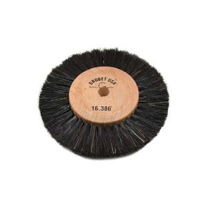 Wood Hub Brush, 2 Rows of Bristle, 3 inch Overall Diameter