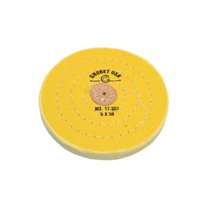 Yellow Chemkote Buff, 6 x 50 Ply, Leather Center