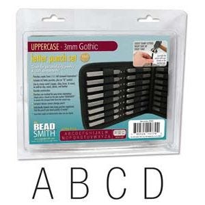 6mm LETTER SET UPPERCASE PUNCH 27pc w/CASE