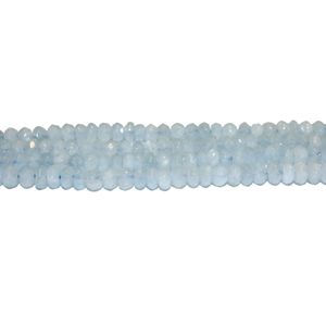 6x3mm Aquamarine Faceted Rondell