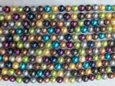 9-10mm Rainbow Potato Pearls