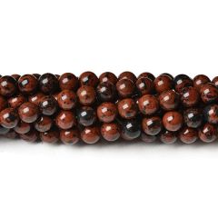 10mm Natural Mahogany Obsidian Round Beads