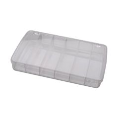 Clear Compartment Boxes with Hinged Lids