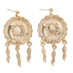 Western Design Earring with Dangle
