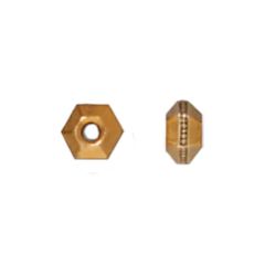 5mm Faceted Spacers - Antiqued Gold Plate