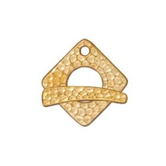 Hammertone Square Clasp - Gold Plate
