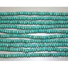 Synthetic Turquoise 6X8mm Roundel