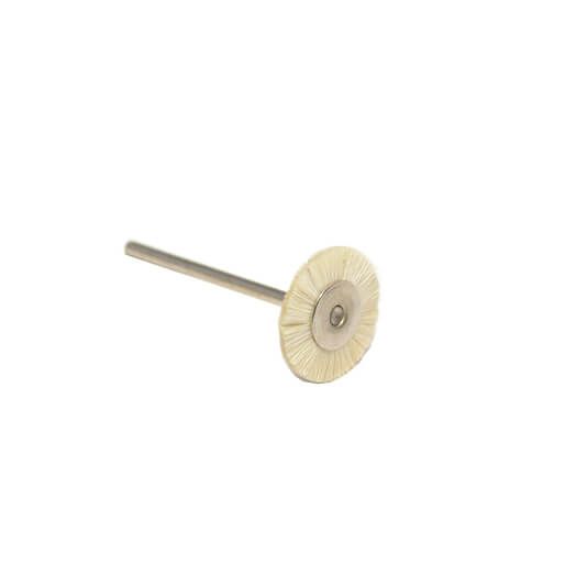 Wheel Brushes on Mandrel extra soft single section type with a 3/4" brush