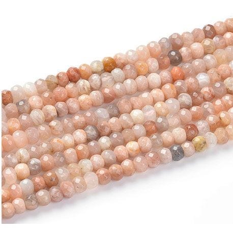 Sunstone Faceted Rondelle 4x6mm 15-16"