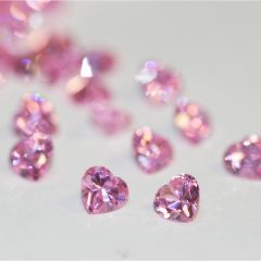 PINK HEART Cubic Zirconia