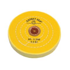 Yellow Chemkote Buff, 5 x 50 Ply, Leather Center