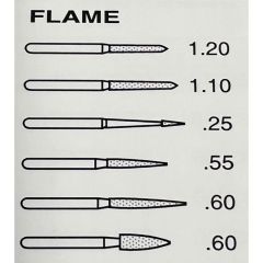 Flame, .55 max-tip dia., 260 mesh