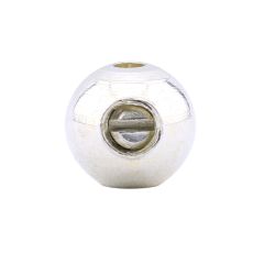 Scrimp Finding, Round, 4.5 mm / .177 in, Silver Plated, 10 pc