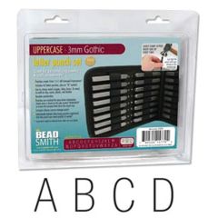 3mm LETTER SET UPPERCASE PUNCH 27pc w/CASE