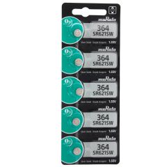 364 MuRata Silver Oxide Watch Battery - PKG of 5