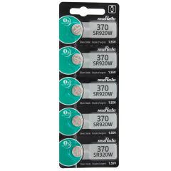 370 MuRata Silver Oxide Watch Battery - PKG of 5