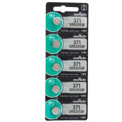 371 MuRata Silver Oxide Watch Battery - PKG of 5