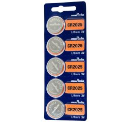 CR2025 MuRata Lithium Watch Battery - PKG of 5