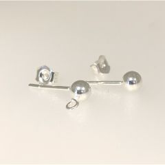 Ball Earrings with Dangle