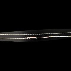 Diamond-Cut Cobra Beading Chain - Silver