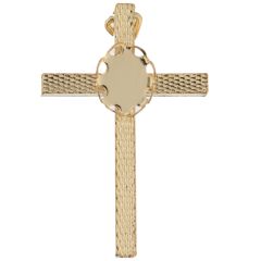 Bezel Lace Edge Cross - 10x8mm