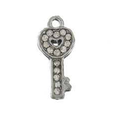 Rhinestone Key Pendant