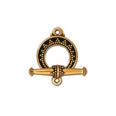 Tapered Bali Clasp - Antiqued Gold Plate