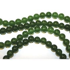 Green Nephrite Jade B+ Grade Beads