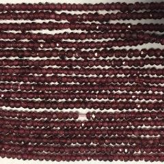 Garnet Faceted Rondelle