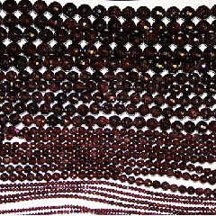 Garnet Faceted Rounds