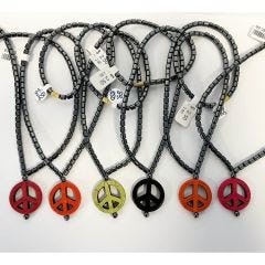 Hematite Peace Necklace