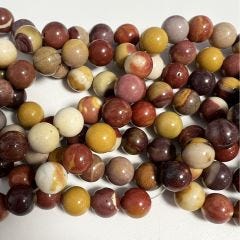 MOOKAITE ROUND BEADS 10MM