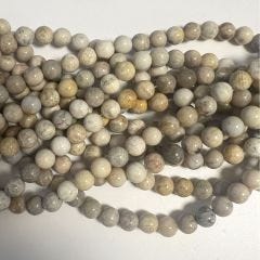 PETOSKEY JASPER ROUND BEADS
