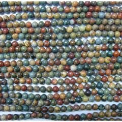 RED CREEK JASPER ROUND BEADS 6MM