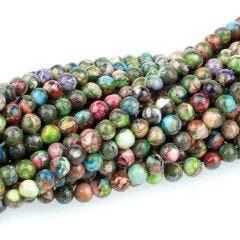 16" MULTI COLOR IMP. JASPER 4MM ROUND (dyed)