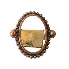 Antique Copper Bola Slide 25x18mm