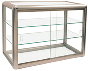 Glass Countertop Aluminum Display Cases - 2 shelf