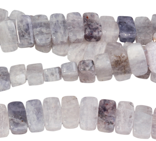 Iolite 5x10mm Double Drill rectangle 8"