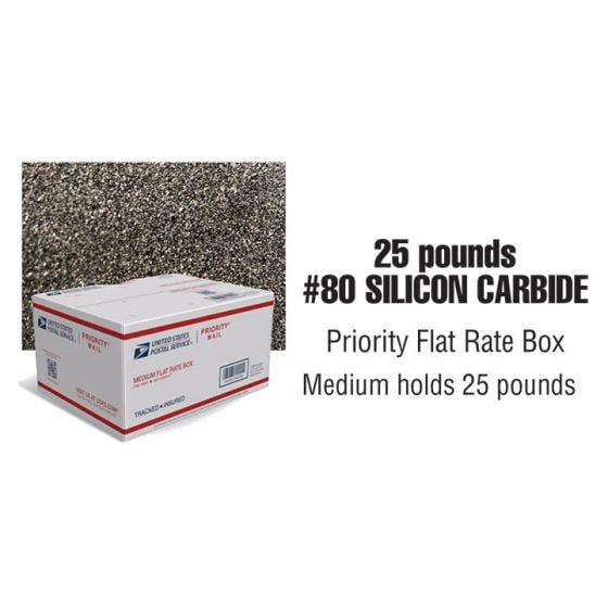 #80 Silicon Carbide ABRASIVE GRIT - 25 LB