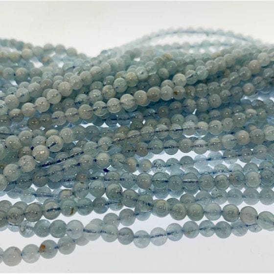 4mm Aquamarine Beads