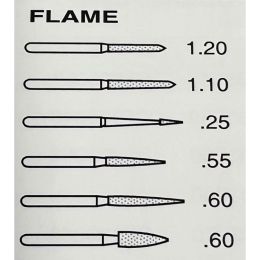 Flame, .55 max-tip dia., 120 mesh