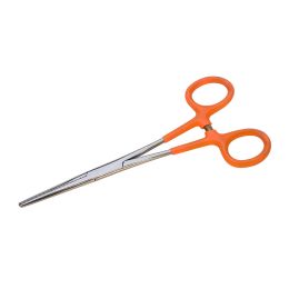 6" STRAIGHT FORCEP WITH ORANGE GRIP