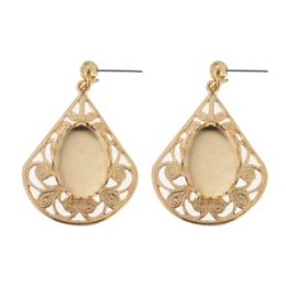 Earring Filigree style 14x10mm