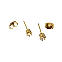 Snap-In Earrings 3mm, Gold Filled