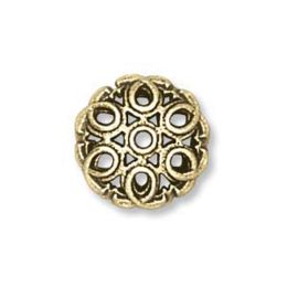 Antique Gold Cast Bead Cap