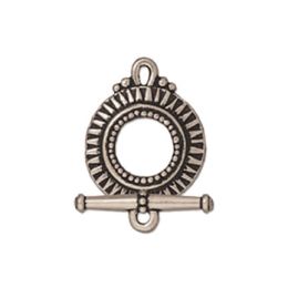 Sunburst Clasp - Antiqued Silver Plate