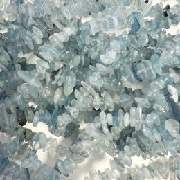 Aqua Blue Quartz Chip Necklace