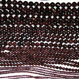 Garnet Faceted Rounds