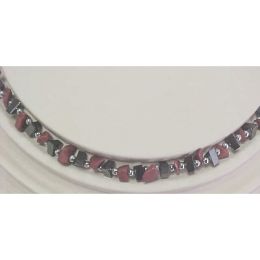 Red Jasper and Hematite chips.