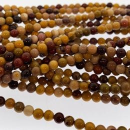 MOOKAITE ROUND BEADS 4MM